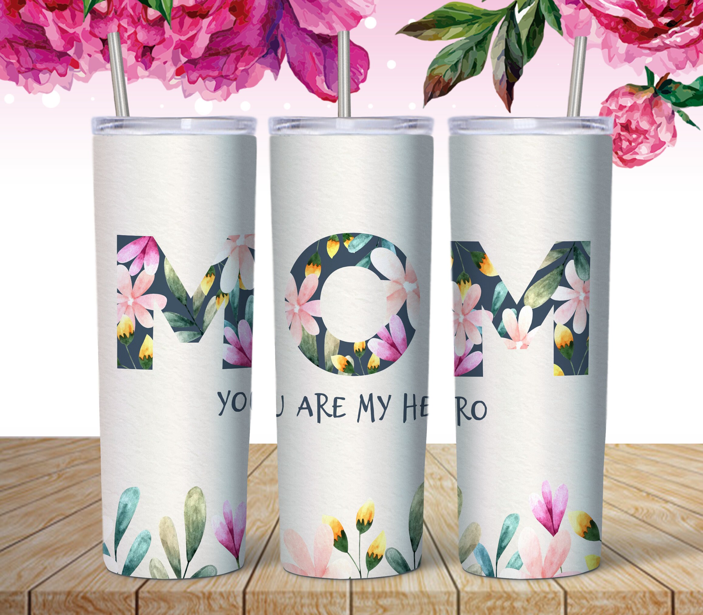 Digital Skinny Tumbler Design Mothers Day Tumbler Design Etsy