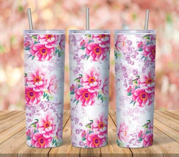 Download Digital Sublimation Skinny Tumbler Design Flower MOCKUP ...