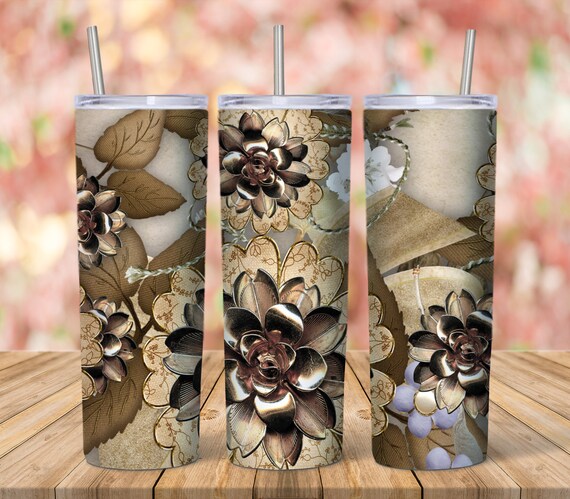 Download Digital Sublimation Skinny Tumbler Design Flower MOCKUP ...