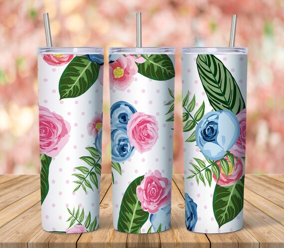 Download Digital Sublimation Skinny Tumbler Design Flower MOCKUP ...