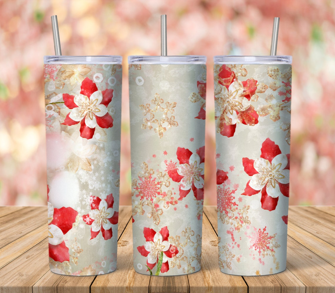 Download Digital Sublimation Skinny Tumbler Design Flower MOCKUP ...