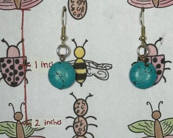 Small Stone Blue Earrings