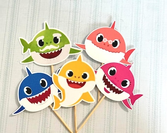 Baby Shark Cupcake Toppers