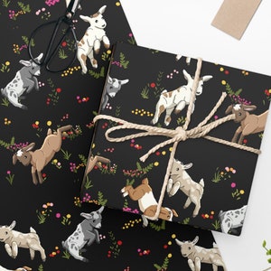 Goat Wrapping Paper, Cute Goat Gift Wrap, 2 sizes