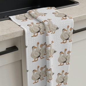 Duck Dish Towel, Cute Duck Kitchen Towel, Microfiber Tea Towel, Countrycore Dishcloth, Duck Lover Gift