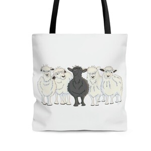 Sheep Portrait Organic Cotton Tote Bag