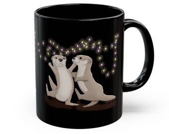 Cute Otter Mug, Dancing Otter Coffee Mug, Cute Tango Mug, Otter Lover Gift, Romantic Gift Mug (11oz)