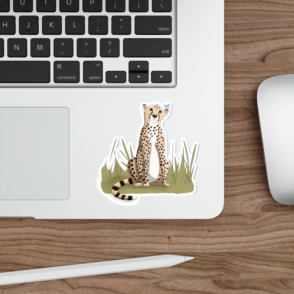 Cheetah Decal, Vinyl Cheetah Sticker, Laptop Sticker, Water Bottle ...