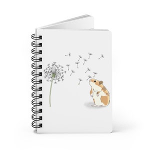Hamster Notebook, Cute Hamster Journal, Dandelion Notebook, Hamster Lover Gift, Hamster Mom Gift