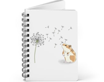 Hamster Notebook, Cute Hamster Journal, Dandelion Notebook, Hamster Lover Gift, Hamster Mom Gift