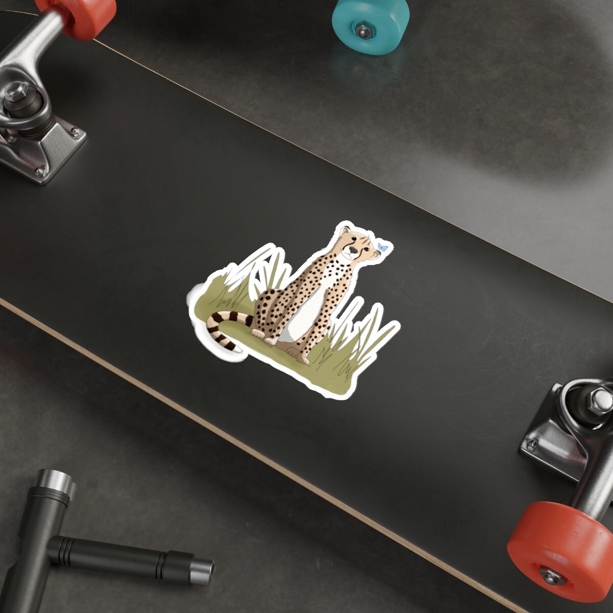 Cheetah Decal, Vinyl Cheetah Sticker, Laptop Sticker, Water Bottle ...