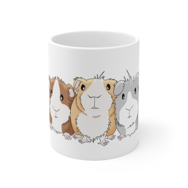 Guinea Pig Mug, Guinea Pig Coffee Mug, Cute Coffee Mug, Cute Guinea Pig Gift (11oz)