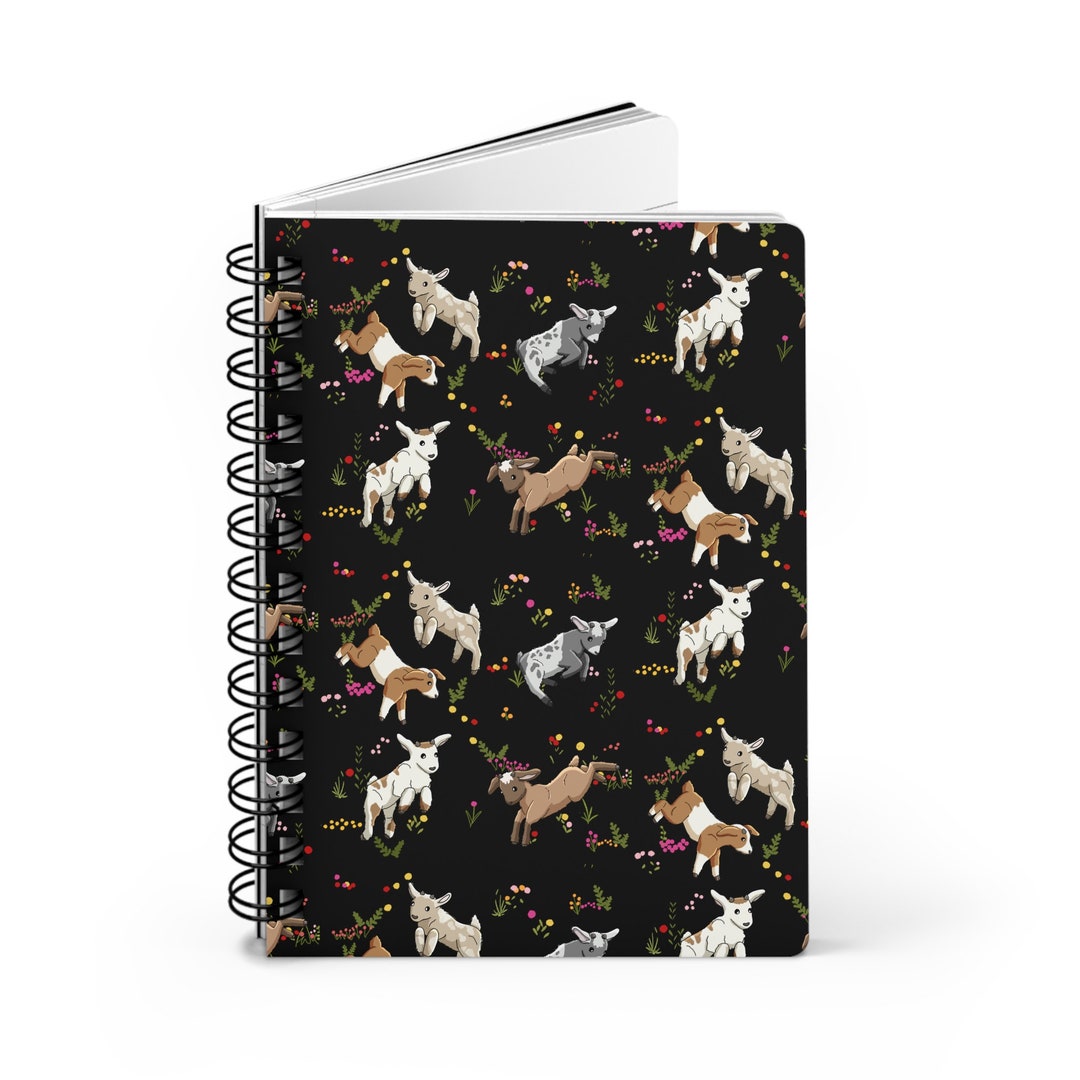 Goat Notebook, Cute Spiral Notebook, Dream Journal, Cute Kid Goat ...