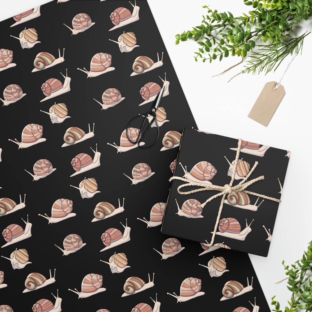 Snail Wrapping Paper Cute Snail Gift Wrap Snail Paper Funny Etsy