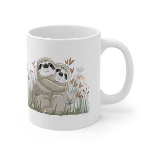 Sloth Mug, Sloth Coffee Mug, Cute Ceramic Mug, Happy Mug (11oz)