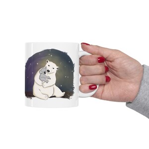 Polar Bear Mug, Koala Mug, Hug Mug, Friendship Mug, Coffee Mug (11oz) immagine 8