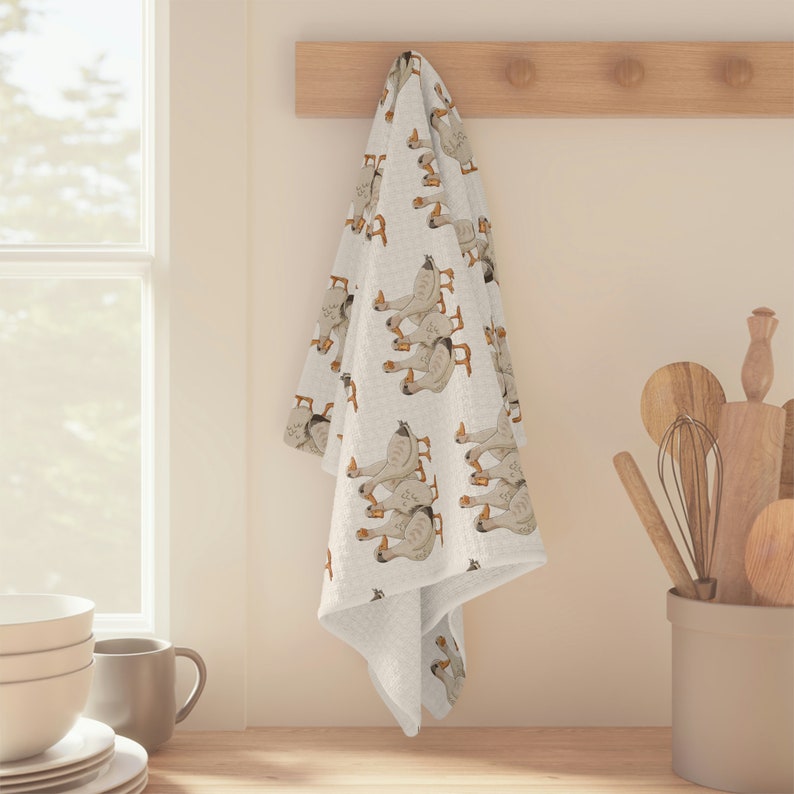 Duck Dish Towel, Cute Duck Kitchen Towel, Microfiber Tea Towel