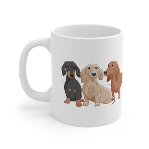 Dachshund Coffee Mug, Weiner Dog Mug, Cute Dachshund Ceramic Mug, Dachshund Mom Gift (11oz)