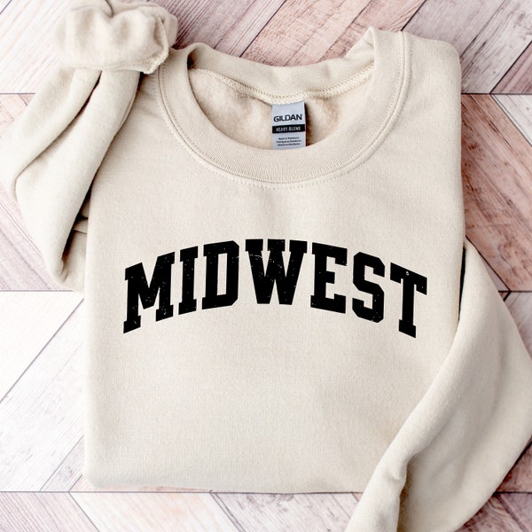 Midwest Sweatshirt, Retro Sweatshirt, Vintage Sweatshirt, Vacation Sweatshirt, Trendy Sweatshirt, Varsity Crewneck, Oversized Aesthetic