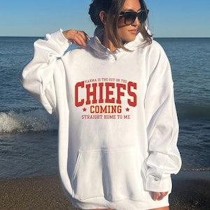 Kc Chiefs Sweatshirt, Karma Is The Guy On The Chiefs Coming Straight Home To Me Tee, Travis Kelce Swift Sweatshirt, Super bowl Sweatshirt