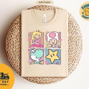 Mario Princess Girls Shirt, Princess Peach Mario Shirt, Princess Peach T-Shirt, Super Mario Shirt, Mario Group Birthday