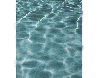 Pool Water Sherpa Fleece Blanket
