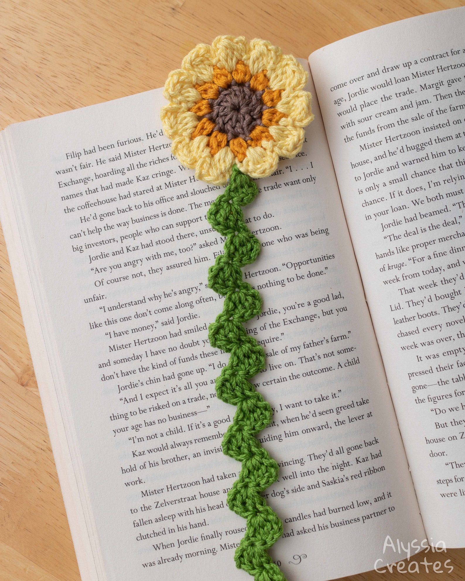 Crochet sunflower bookmark cotton yarn tassel sunflower Etsy