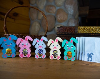 Easter Bunny Paper Egg Holder Craft Kit-5 pc Children's Project Basket Stuffer Candy Treat Holder Holiday Favor Child Gift Great For Tweens