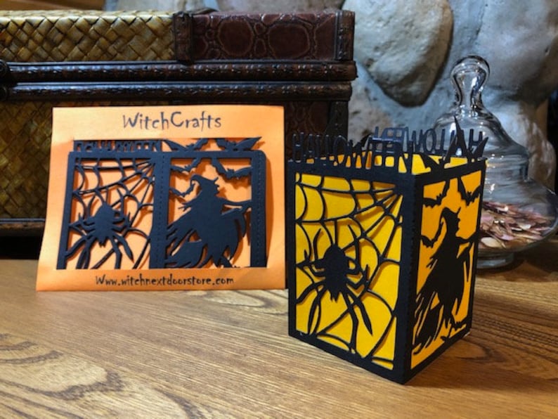 Paper Halloween Luminary Craft Kit-6 pc Witch Design-6pk