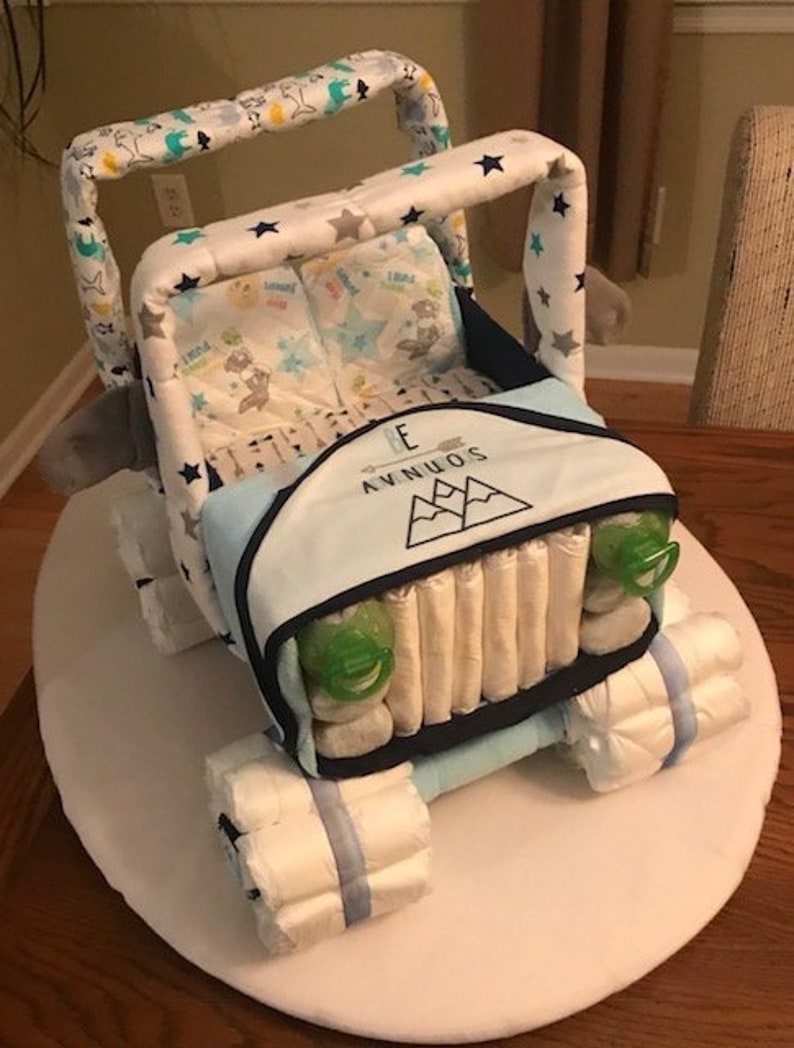 Diaper Cake Jeep Blue Jeep Diaper Cake Pink Jeep Etsy