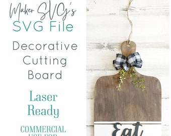 Farmhouse Cutting Board SVG: Decorative Laser Cut File