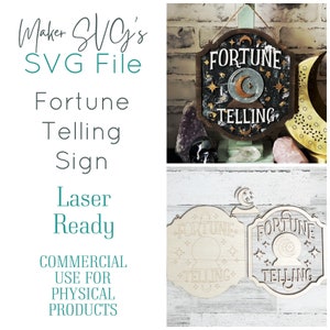 Fortune Telling Laser File / Halloween SVG / Laser SVG / Mystical Halloween / Crystal Ball Laser File / Halloween svg file / Glowforge File