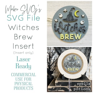 Witches Brew SVG | Shiplap Insert SVG | Interchangeable Laser | Interchangeable Laser File | Interchangeable svg | Halloween laser SVG