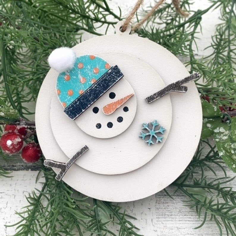 Download Snowman Ornament SVG Ornament SVG Snowman Ornament SVG | Etsy