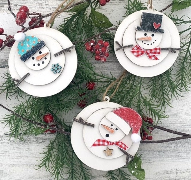 Download Snowman Ornament SVG Ornament SVG Snowman Ornament SVG | Etsy
