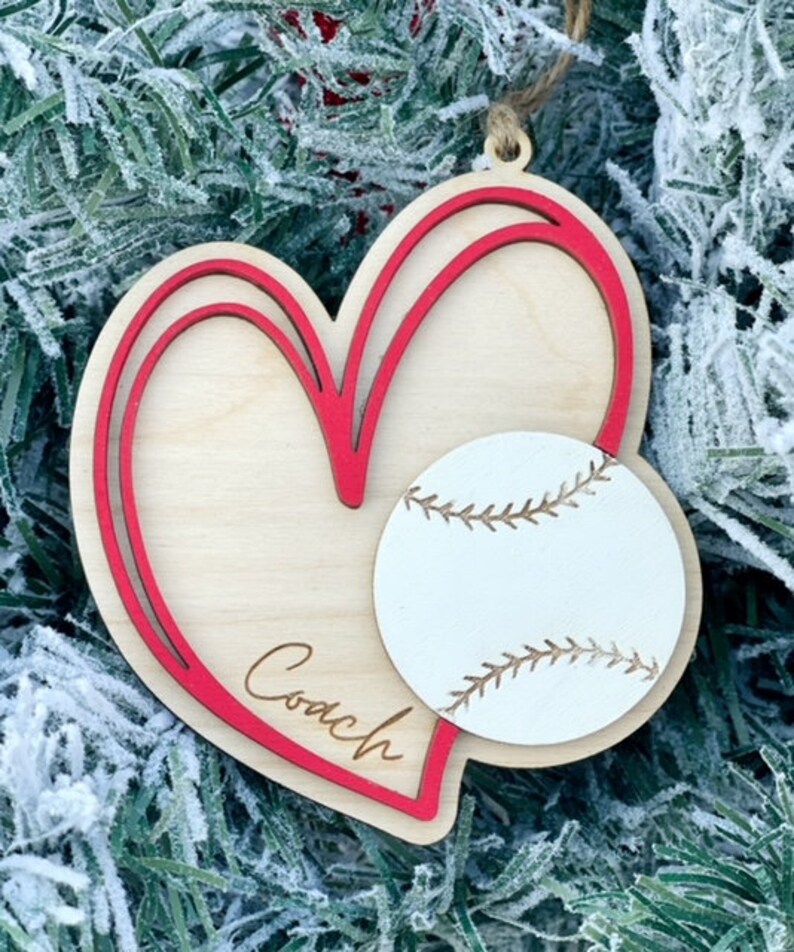 Baseball Ornament SVG Coach Ornament SVG Sports Laser Cut Etsy