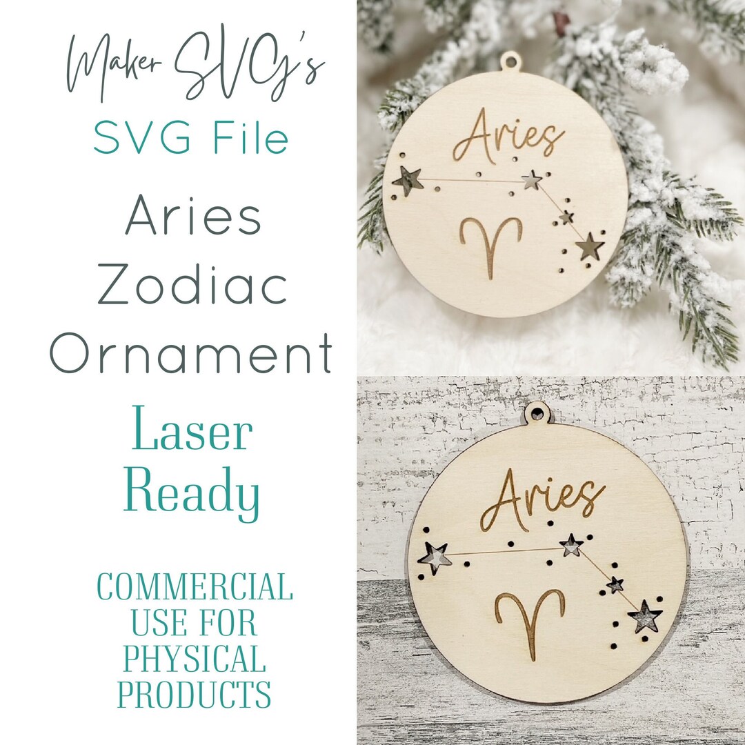 Aries Zodiac Ornament SVG Aries Ornament SVG Zodiac Laser File