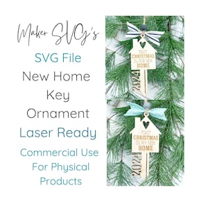 New Home Ornament SVG | 2024 House Ornament SVG | New House Cut File | Ornament Laser File | 2024 Home Ornament | House Ornament Laser File