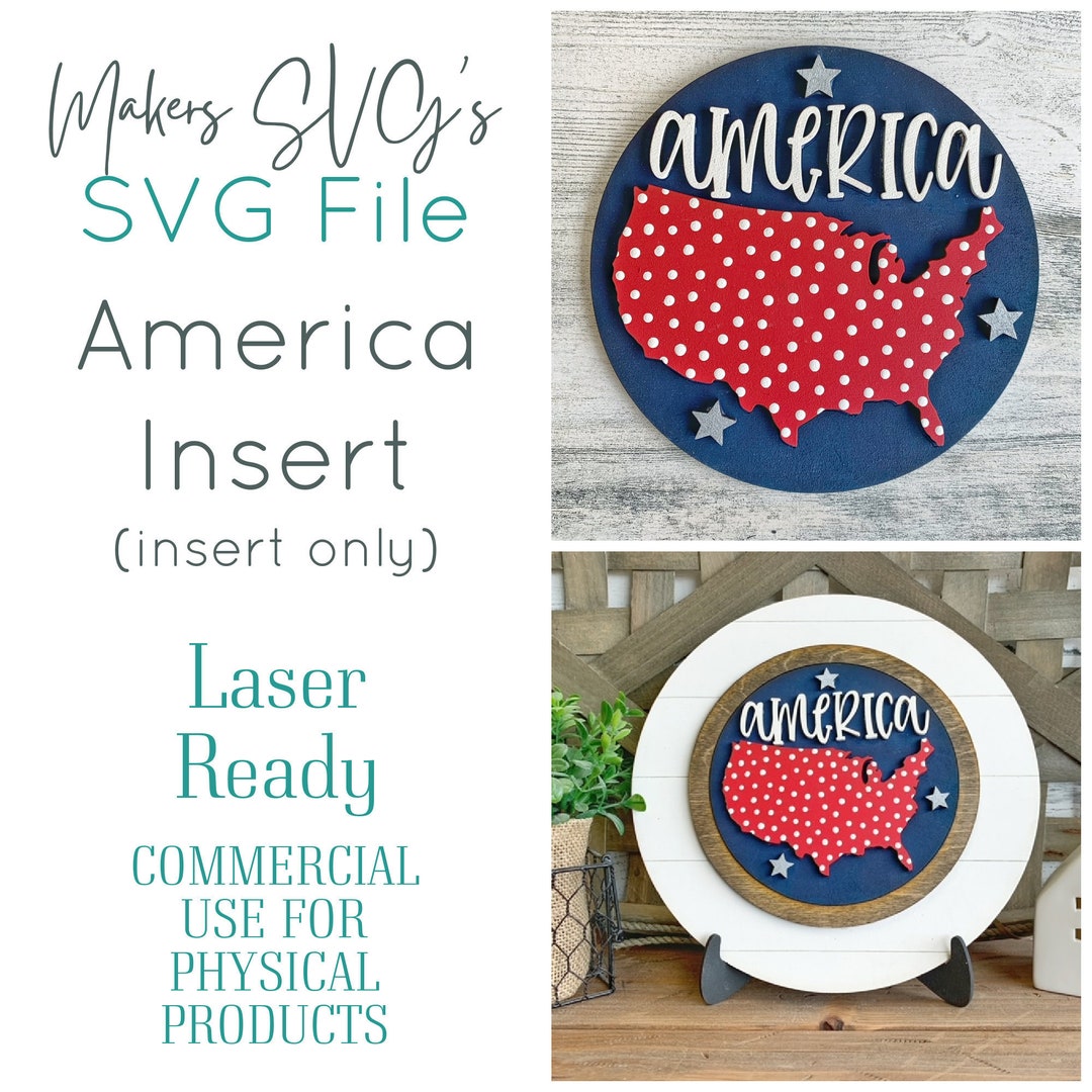Buy America SVG Shiplap Insert SVG Laser SVG Patriotic File Paint Kit ...