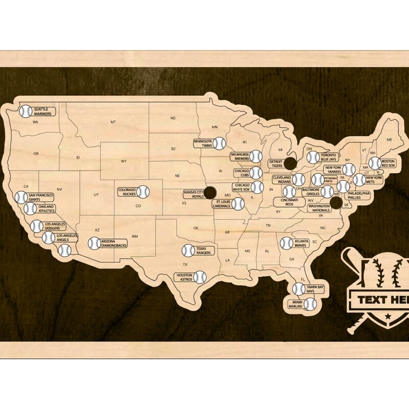 Baseball Park Map - Etsy