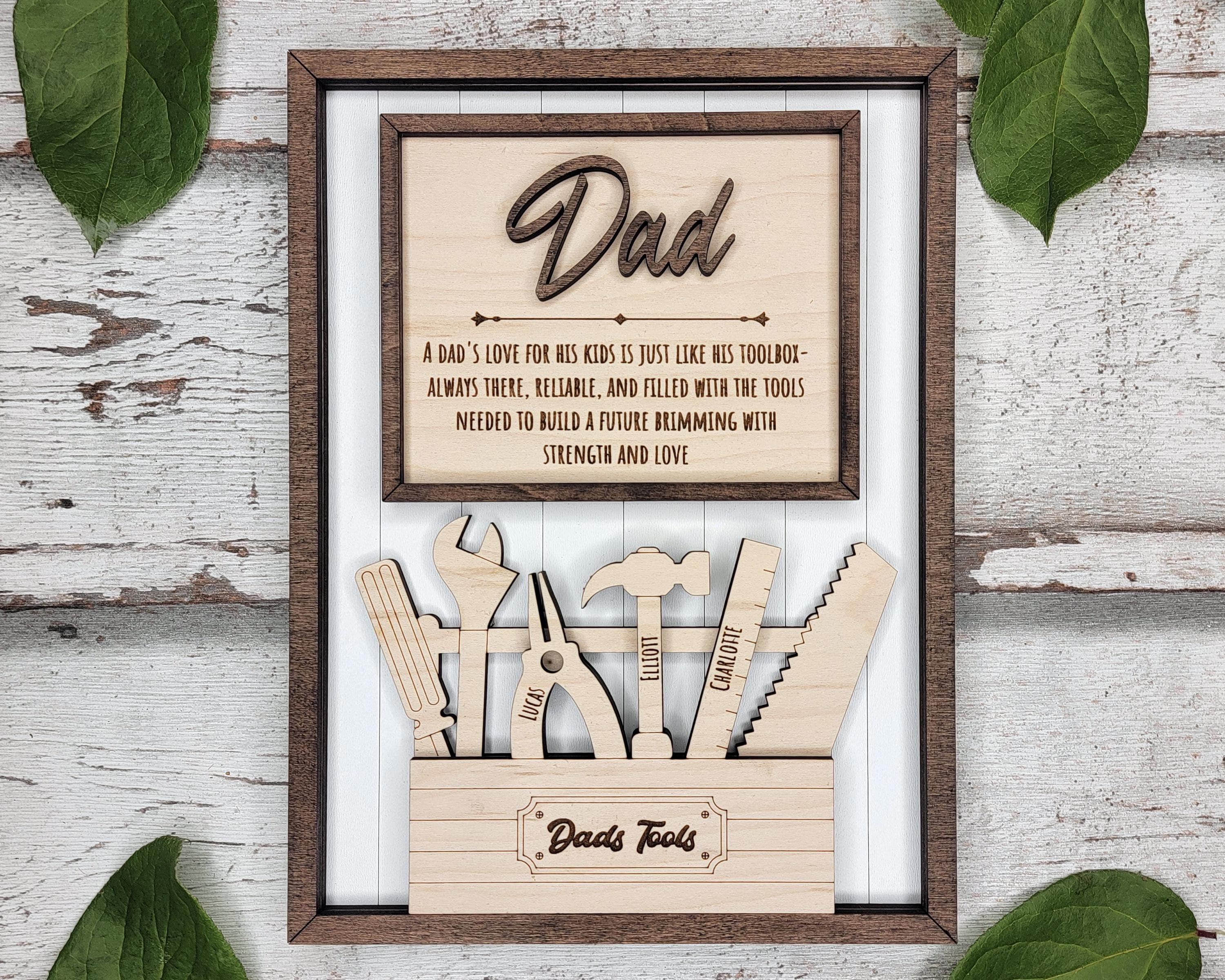 Father's Day Gift - Dad Toolbox Sign - Personalized Gift for Dad