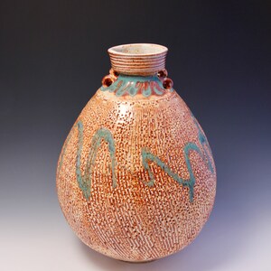 Wheel-thrown Altered Stoneware with Shino Glaze by Hsin-Chuen Lin