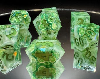 Lime Burst Würfel Set