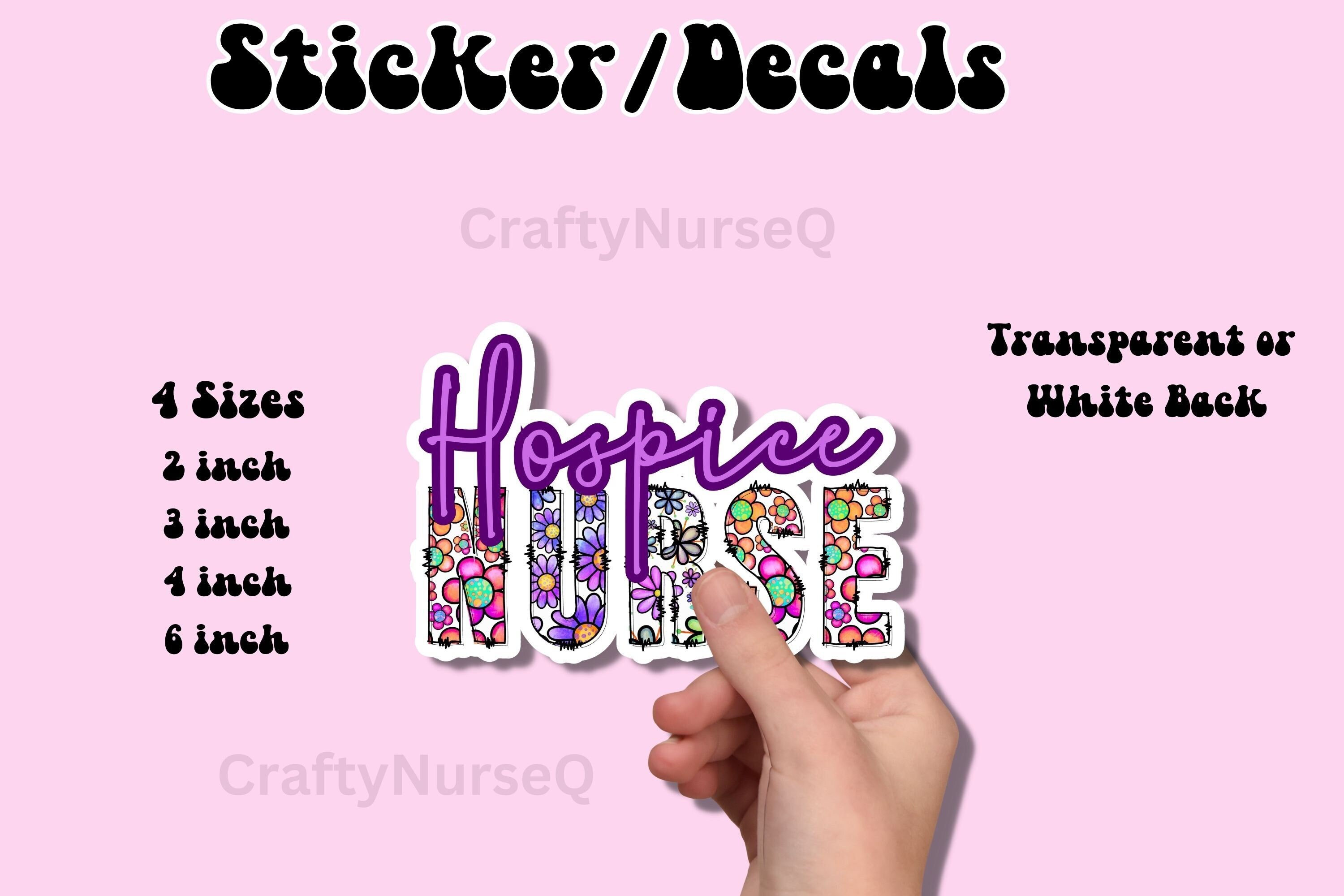 I Work in Heavens Waiting Room. I'm A Hospice Nurse. 8-1/2 x 3-3/4 - Vinyl Die Cut Decal/Bumper Sticker for Windows, Cars, Trucks, Laptops, Etc. : Sports & Outdoors