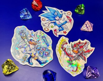 Triple S squad Holographic Vinyl Matt stickers