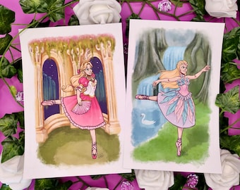 Odette & Genevieve Ballet Art Prints