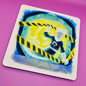 Gouache-målning av spökpojke