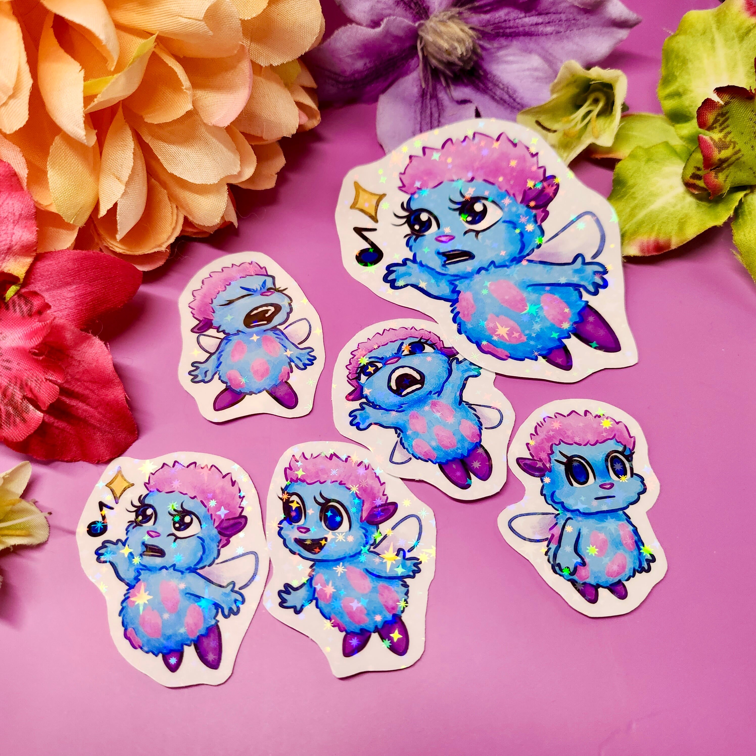 Iconic Bibble Holographic Vinyl Stickers - Etsy UK