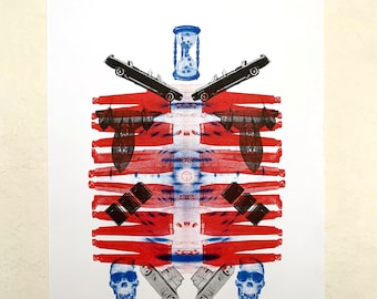 Traditionelles Design – 11x17" Risograph Print