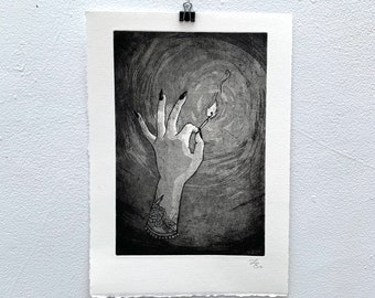 Fire Starter Aquatint Print